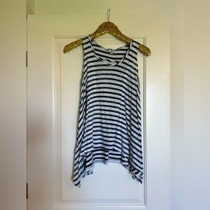 We the Free striped asymmetrical tank